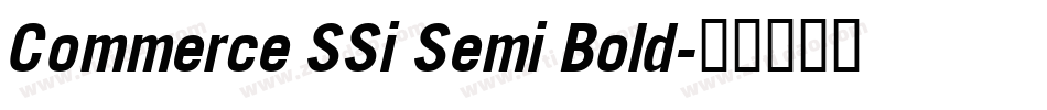 Commerce SSi Semi Bold字体转换